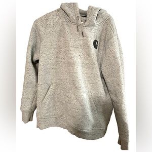 Women’s XL Carhartt Hoodie Sweatshirt Pullover light grey